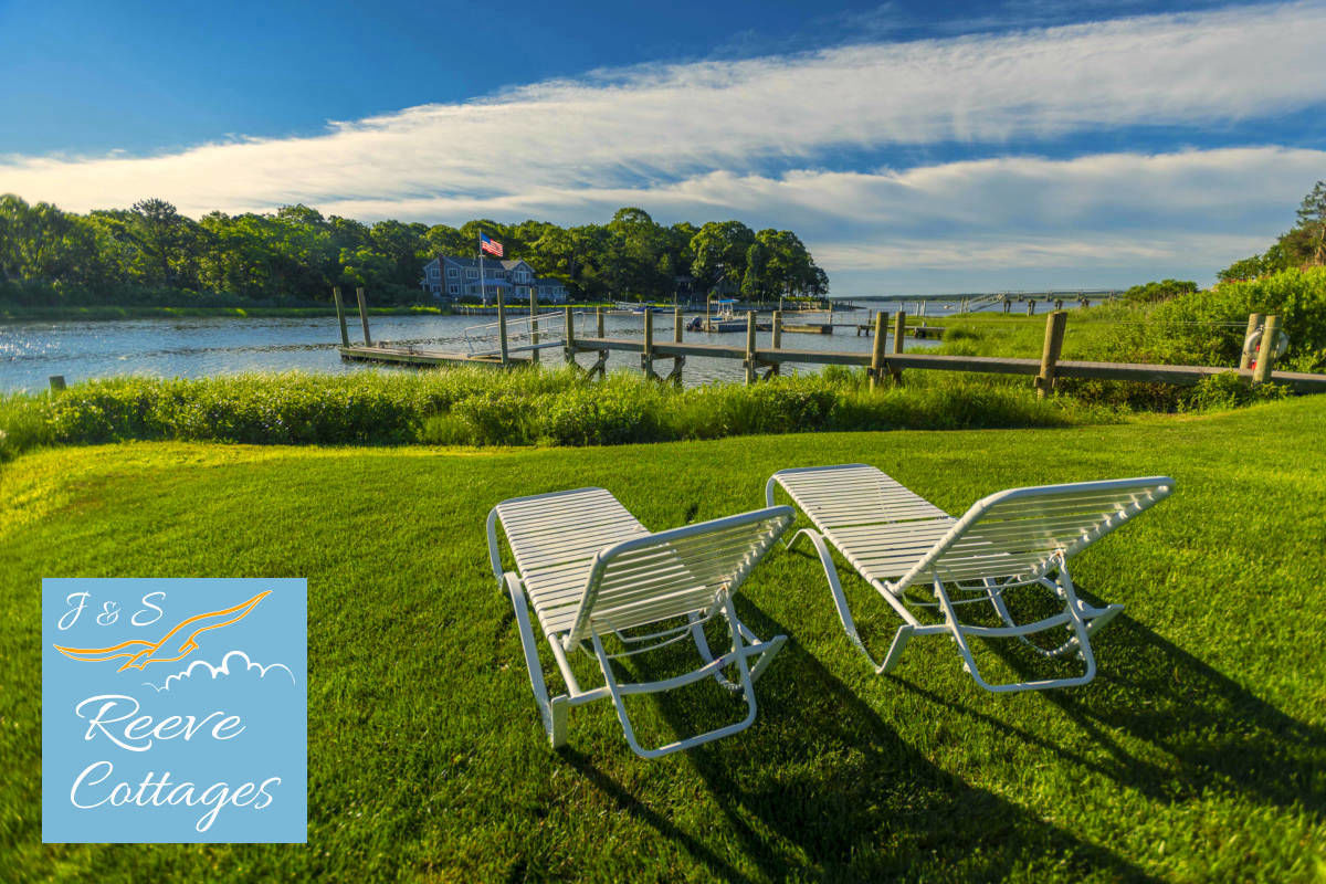 Lounge Chairs  Waiting for You at Our Waterfront Vacation Rentals by J&S Reeve Cottages 