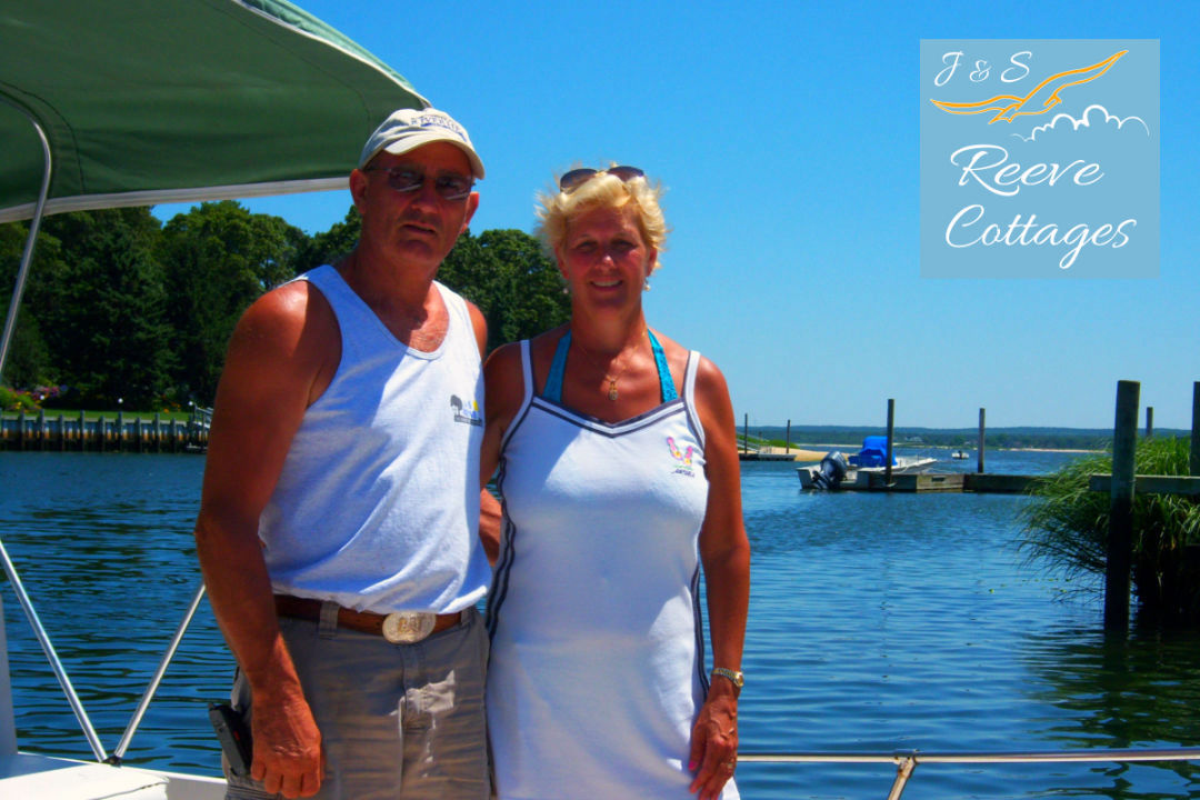 Owners Sandy and John Reeve of  J&S Reeve Cottages Waterfront Vacation Rentals