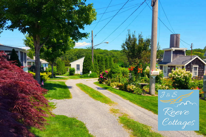 Entering our small private community of Waterfront Vacation Rentals at J&S Reeve Cottages 